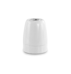 Portalamparas e27 porcelana serie vintage 4a 250v ø47x59mm blanco