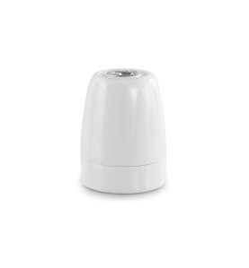 Portalamparas e27 porcelana serie vintage 4a 250v ø47x59mm blanco