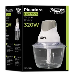 Picadora con recipiente de cristal 320 w