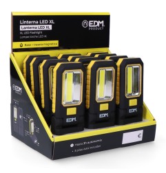 Linterna led cob xl 150 lm + 3 mini led 7 lm, con gancho e iman 3 x aaa (incluidas)