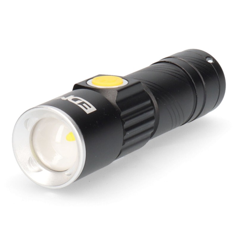 Linterna mini con zoom 1 led 120lm/40lm/ flash 9.000k recargable con usb.