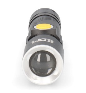 Linterna mini con zoom 1 led 120lm/40lm/ flash 9.000k recargable con usb.
