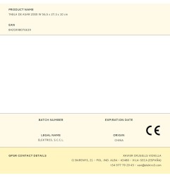 Tabla de asar 2000 w 56,5 x 27,3 x 10 cm