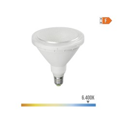 Bombilla par38 led e27 15w 1200lm 6400k luz fria ip64 ø12x13,8cm edm