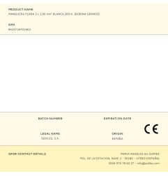 Manguera plana 3 x 1,00 mm² blanca,300 m. (bobina grande)