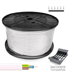 Manguera tubular vv-k06/1kv 3 g 1,50 mm² blanca, 200 m. (bobina grande)