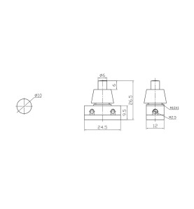 Interruptor unipolar pulsador 2a 250v blanco