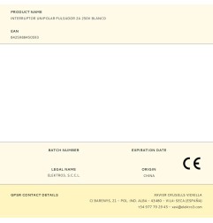 Interruptor unipolar pulsador 2a 250v blanco