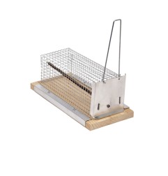 Ratonera de tela metalica y madera 21cm