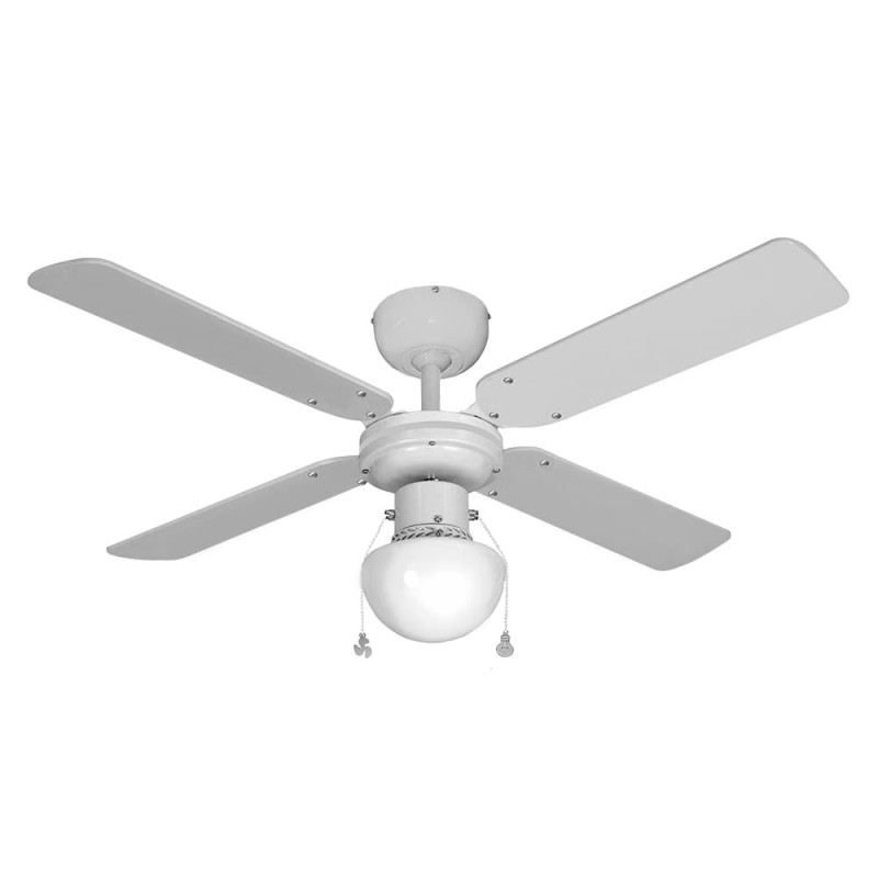 Ventilador de techo modelo caribe. color blanco. potencia: 50 w aspas: ø102 cm edm