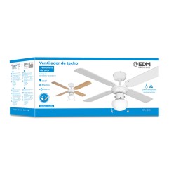 Ventilador de techo modelo caribe. color blanco. potencia: 50 w aspas: ø102 cm edm