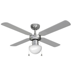 Ventilador de techo modelo caribe. color cromado. potencia: 50w aspas: ø102 cm edm