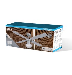 Ventilador de techo modelo caribe. color cromado. potencia: 50w aspas: ø102 cm edm