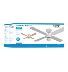 Ventilador de techo modelo baltico. color blanco. potencia: 50 w aspas: ø102cm edm