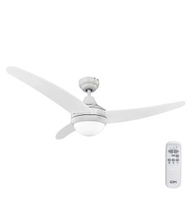Ventilador de techo modelo egeo. color blanco. potencia: 60w aspas: ø122cm con mando a distancia edm