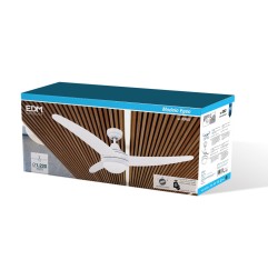 Ventilador de techo modelo egeo. color blanco. potencia: 60w aspas: ø122cm con mando a distancia edm