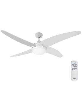 Ventilador de techo modelo caspio. color blanco. potencia: 60w aspas: ø132cm con mando a distancia edm
