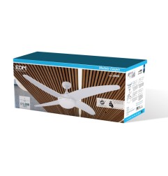 Ventilador de techo modelo caspio. color blanco. potencia: 60w aspas: ø132cm con mando a distancia edm