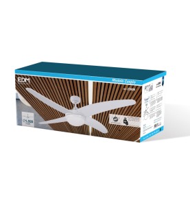 Ventilador de techo modelo caspio. color blanco. potencia: 60w aspas: ø132cm con mando a distancia edm