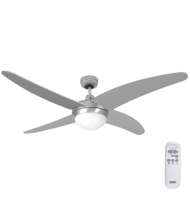 Ventilador de techo modelo caspio. color plateado/niquel. potencia: 60w aspas: ø132cm con mando a distancia edm