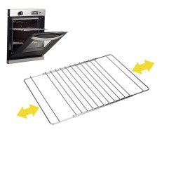 Rejilla para horno cromada extensible 38.5 cm hasta 55 x 31.5 cm