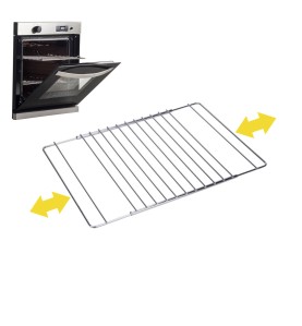 Rejilla para horno cromada extensible 38.5 cm hasta 55 x 31.5 cm