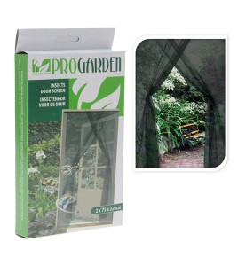 Mosquitera "basic line" 150x220cm (2 hojas de 75x220cm) negra