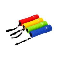 Mini linterna de plástico led cob 60lm 3xaaa (pilas incluidas) colores surtidos