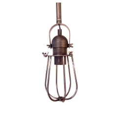 Lámpara de techo metalica vintage e27 60w color negro ø10 x 22 cm