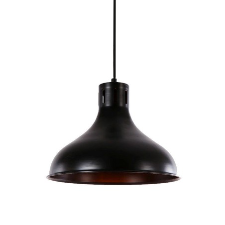 Lámpara de techo metalica vintage e27 60w color negro ø29 x 24 cm