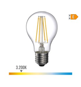 Bombilla standard con filamento de led e27 6 w 800 lm 3200 k luz calida ø6 x 10,6 cm