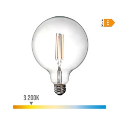 Bombilla de globo con filamento de led e27 6 w 800 lm 3200 k luz calida ø12,5 x 18,2 cm