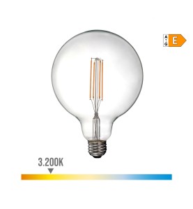 Bombilla de globo con filamento de led e27 6 w 800 lm 3200 k luz calida ø12,5 x 18,2 cm