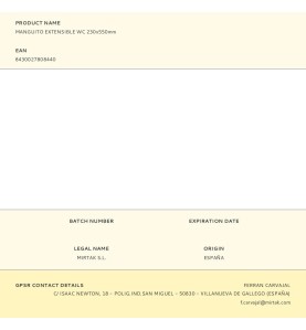 Manguito extensible wc 230x550mm