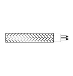 Carrete cable cordón tubular h03vv-f 2 x 0,75 mm² rallado blanco/negro, 25 m euro/m