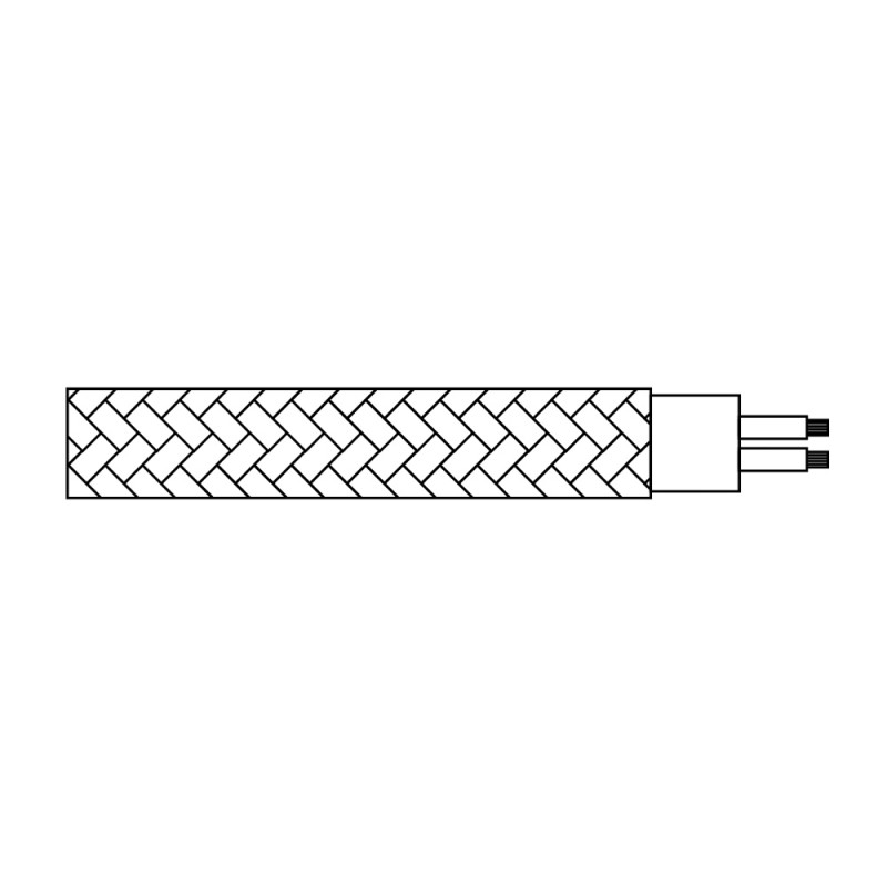 Carrete cable cordón tubular h03vv-f 2 x 0,75 mm² rallado blanco/negro, 25 m euro/m