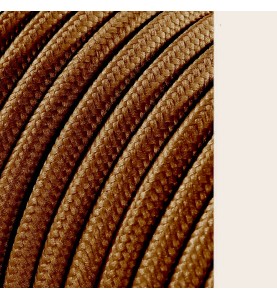 Carrete cable cordón tubular h03vv-f 2 x 0,75 mm² marrón brillante, 25 m