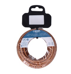 Carrete cable cordón tubular h03vv-f 2 x 0,75 mm² marrón brillante, 25 m