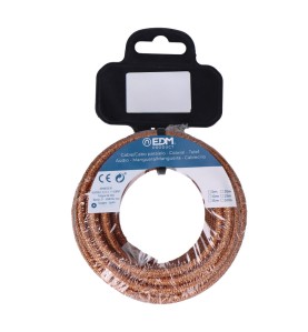 Carrete cable cordón tubular h03vv-f 2 x 0,75 mm² marrón brillante, 25 m