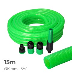 Kit manguera de jardin estandar 15 m (3/4" 19 mm)