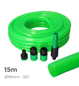 Kit manguera de jardin estandar 15 m (3/4" 19 mm)