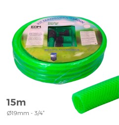 Kit manguera de jardin estandar 15 m (3/4" 19 mm)