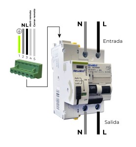 Interruptor diferencial 2p 40a 30ma ac c/reconexion automatica con 3 tiempos de rearme 10/60/300 segundos