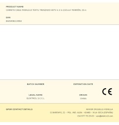Carrete cable paralelo textil trenzado h07v-k 3 g 2,50 mm² marrón, 25 m