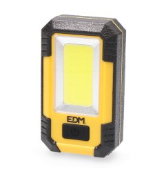 Linterna led 8w cob 450lm /130lm / flash 6.500k recargable con usb. funcion power bank. incluye cable de carga.