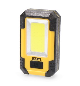 Linterna led 8w cob 450lm /130lm / flash 6.500k recargable con usb. funcion power bank. incluye cable de carga.