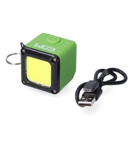 Linterna cubo led recargable. cob 3w 300lm 1.000mah con usb + iman. funcion power bank. colores surtidos