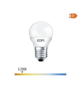 Bombilla esferica led e27 7 w 600 lm 3200 k luz calida ø4,5 x 8 cm