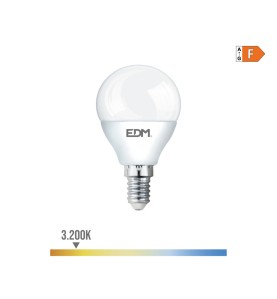 Bombilla esferica led e14 7 w 600 lm 3200 k luz calida ø4,5 x 8,2 cm