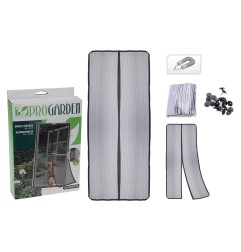 Mosquitera magnética 100x210cm (2 hojas de 50x210cm) negra
